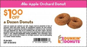 Dunkin Donuts Coupon - September 2012